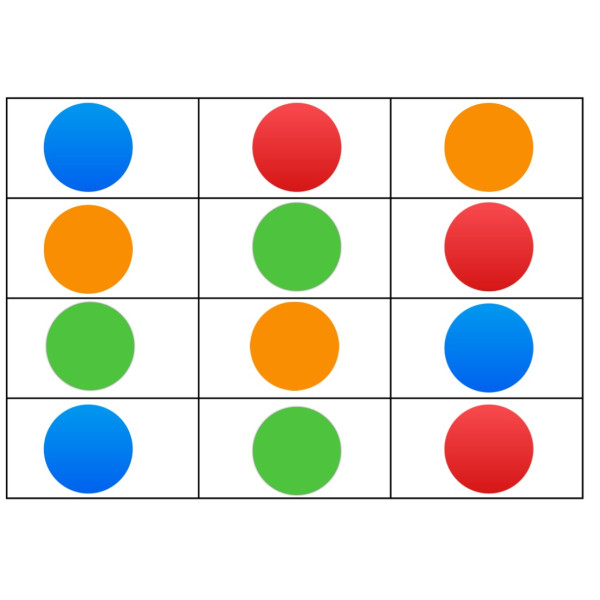 Plantilla per igualar amb pompons/gomets/pedres de colors