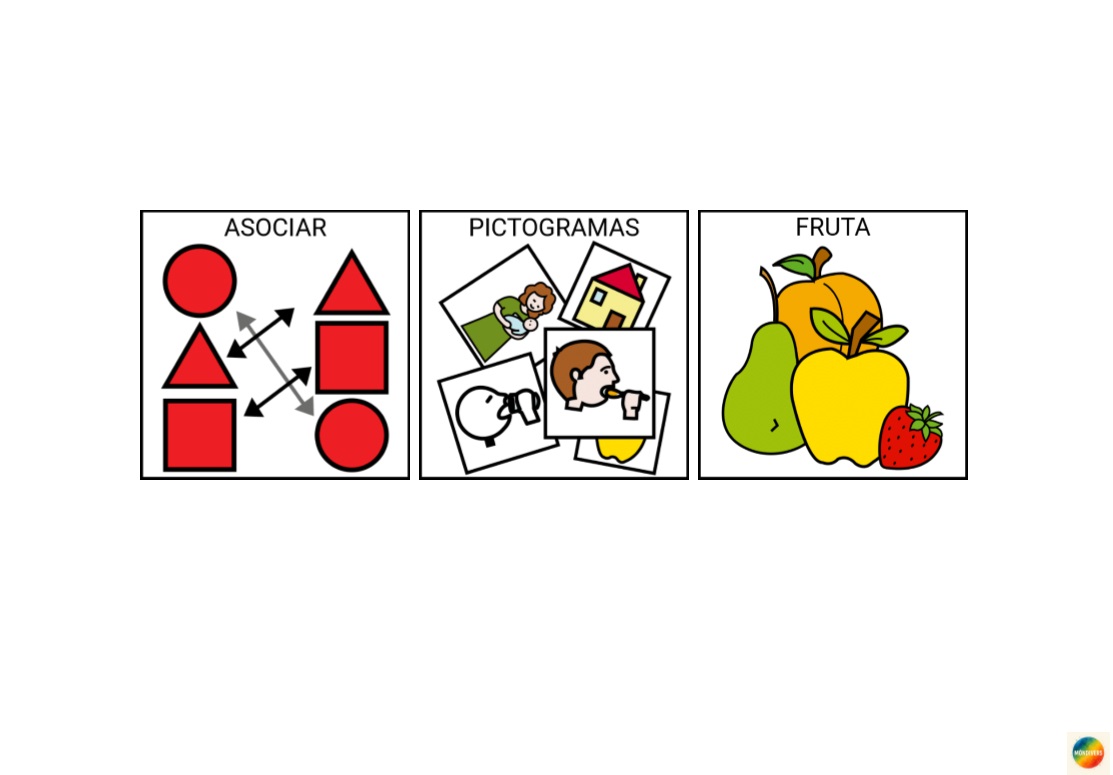 Asociar imagen pictograma frutas