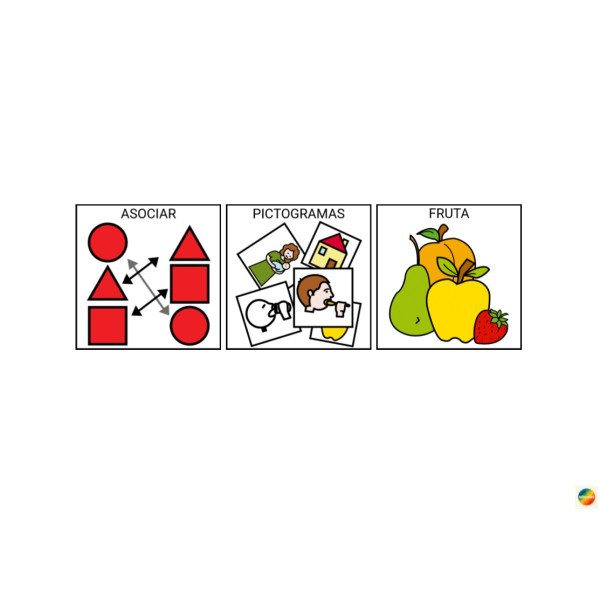 Asociar imagen pictograma frutas