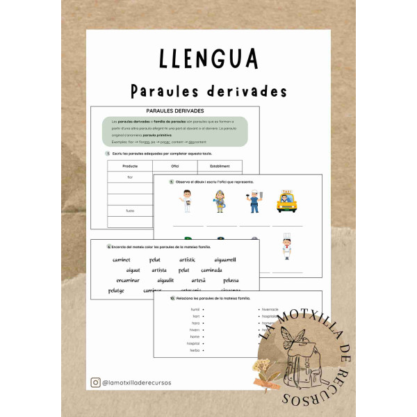 LLENGUA - Famílies de paraules