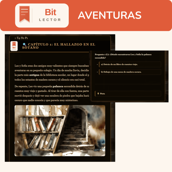 BitLector | Comprensión lectora interactiva AVENTURAS· 3 niveles diferenciados