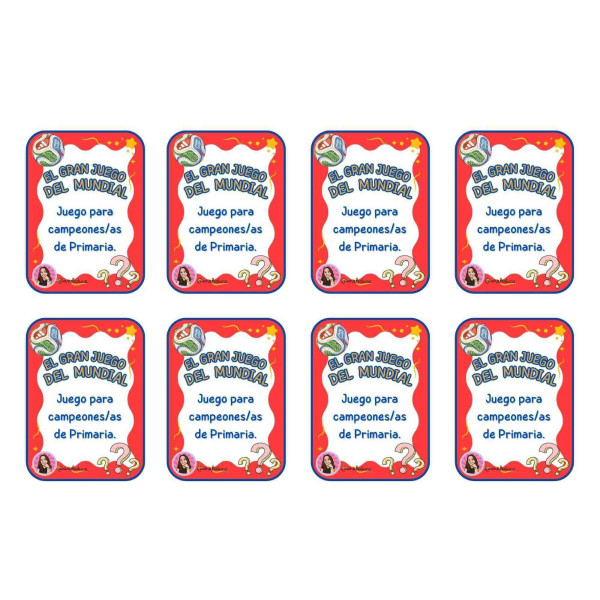 PACK TARJETAS SORPRESA "EL GRAN JUEGO DEL MUNDIAL"