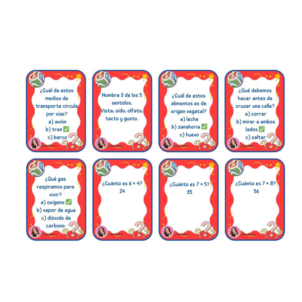 PACK1 TARJETAS DE PREGUNTAS "EL GRAN JUEGO DEL MUNDIAL"