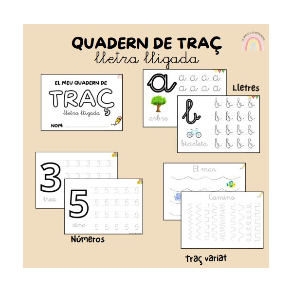 Quadern de traç i cal·ligrafia: Lletra lligada