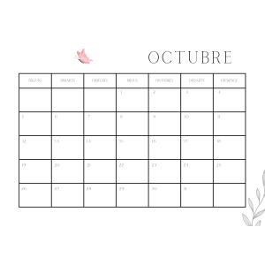 CALENDARI ESCOLAR MENSUAL AULA / QUADERN DOCENT