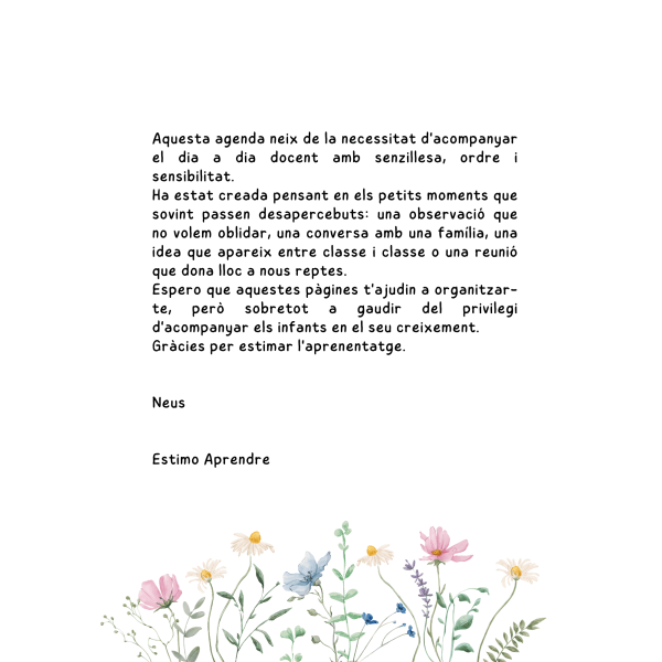 Agenda docent 2026-2027