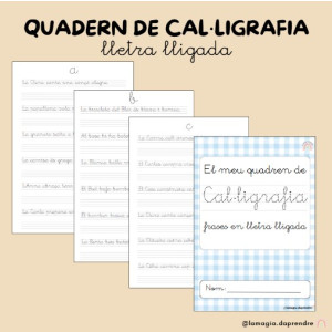 Quadern de cal·ligrafia: Frases en lletra lligada