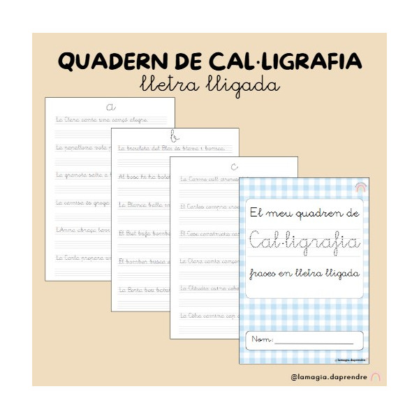 Quadern de cal·ligrafia: Frases en lletra lligada