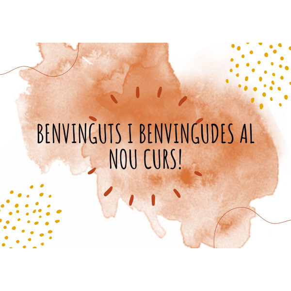 Cartell benvinguda al nou curs