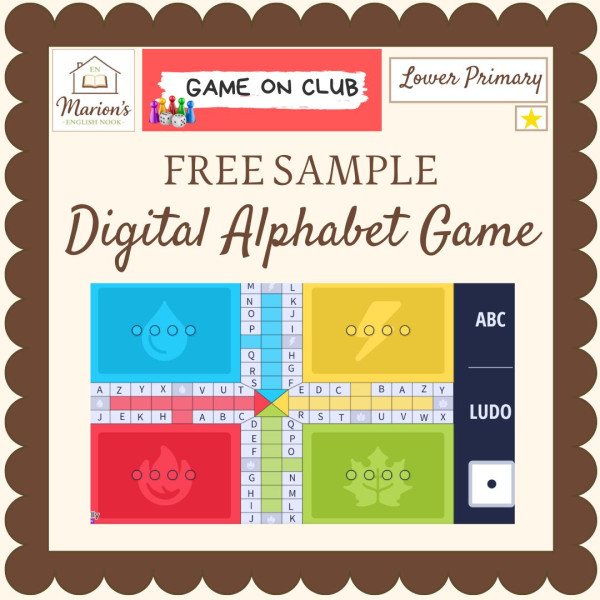 FREE SAMPLE Alphabet Digital Board Game | Letter Recognition ABCs
