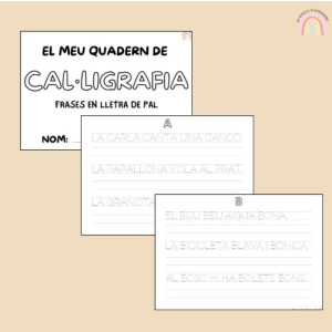 Quadern de cal·ligrafia: Frases en lletra de pal