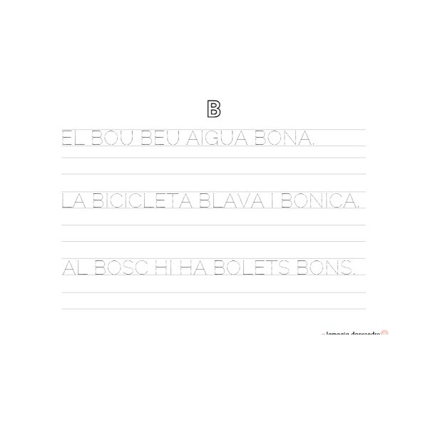 Quadern de cal·ligrafia: Frases en lletra de pal