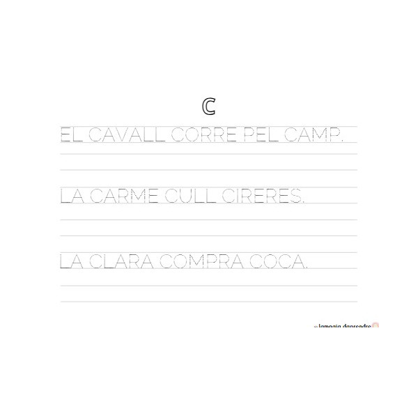 Quadern de cal·ligrafia: Frases en lletra de pal