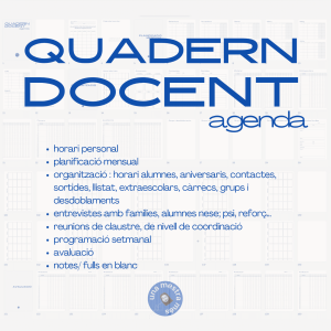 QUADERN DOCENT - AGENDA (català)