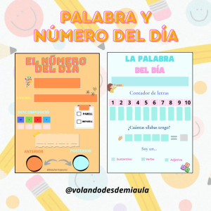 Cartell NÚMERO i PARAULA del dia