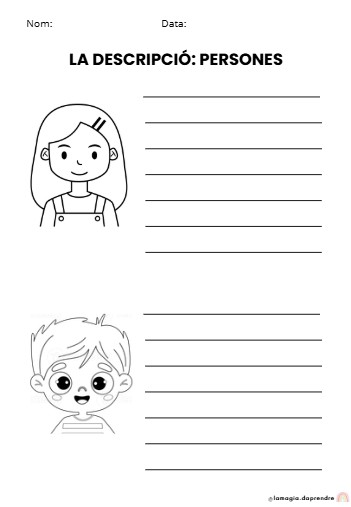 La descripció: persones