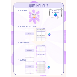 Quadern docent FLOR LILA 26-27