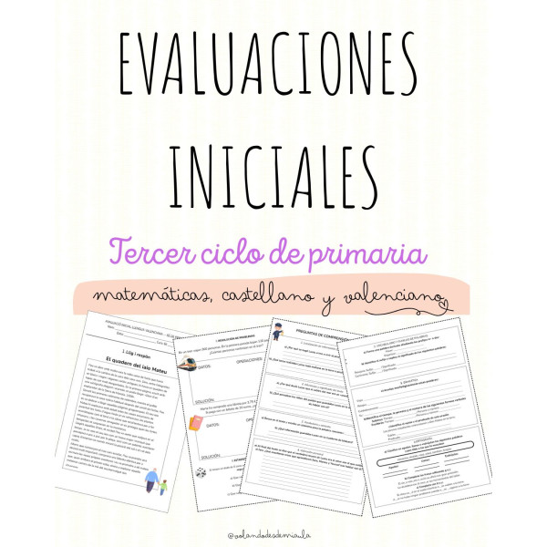 🚀 EVALUACIONES INICIALES 3er CICLO (CASTE/VALEN/MATE)