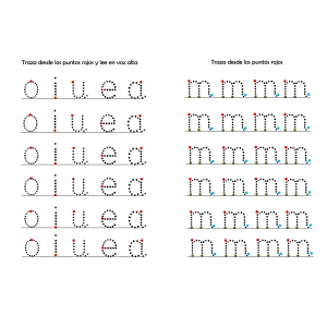Guía de Alfabetización de la Letra M