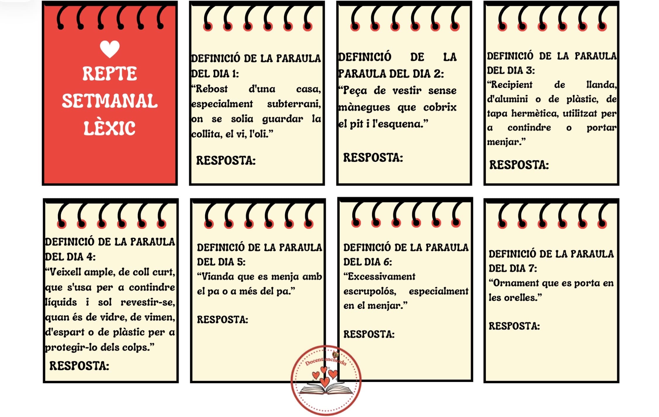 Repte setmanal lèxic quotidià🧐