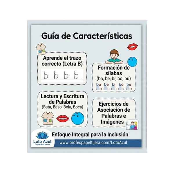 Guía Práctica de Alfabetización: Letra "B" - Material Adaptado (NEE)