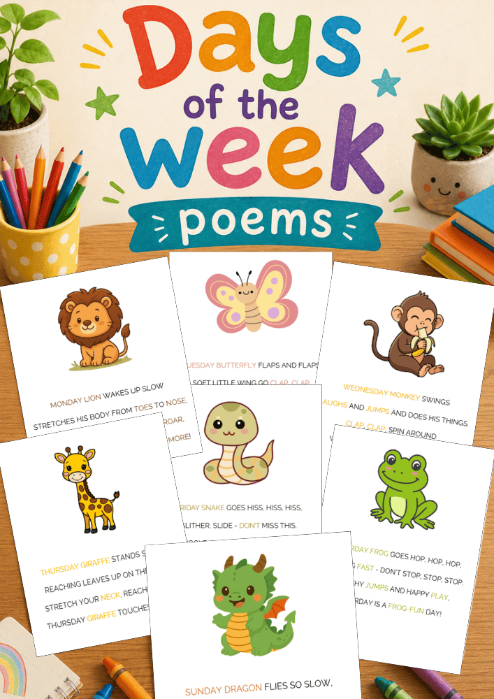 Days of the week Poems