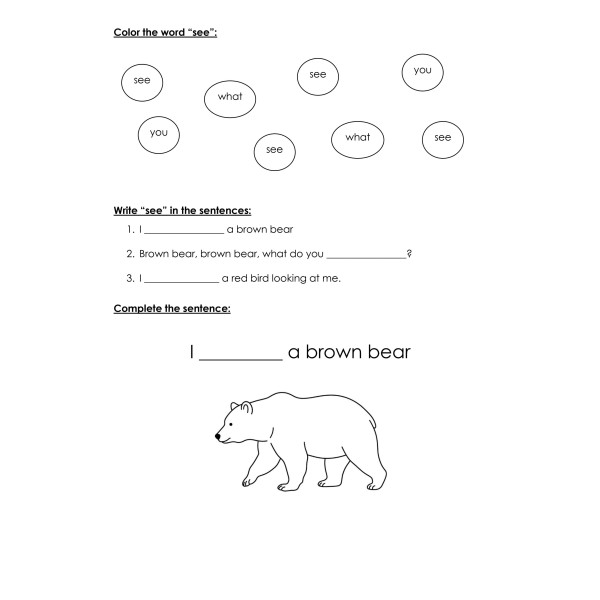 Brown Bear: Phonics & Sight Words (GRATIS)