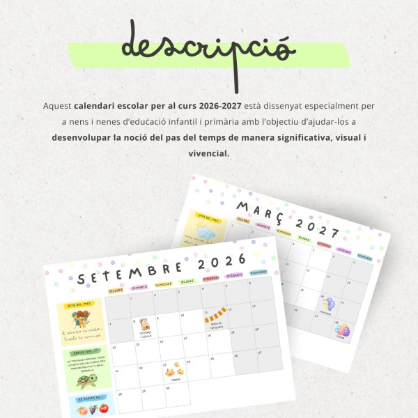 CALENDARI MENSUAL CURS 2026-2027