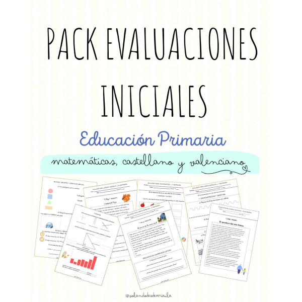 🚀 PACK EVALUACIONES INICIALES EDUCACIÓN PRIMARIA (MAT/CAST/VAL)