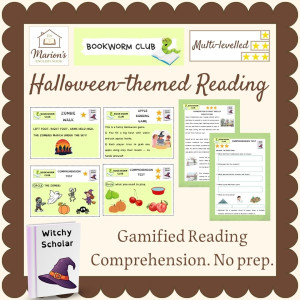 Halloween Reading Comprehension | Differentiated No Prep Literacy Centers