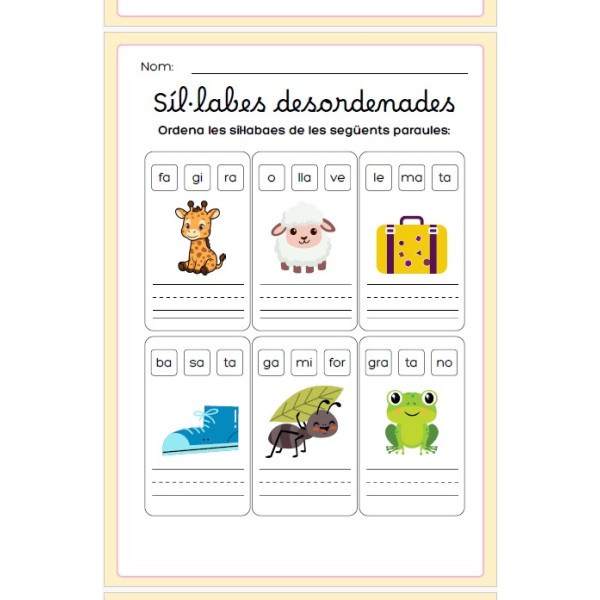 Ordenar síl·labes