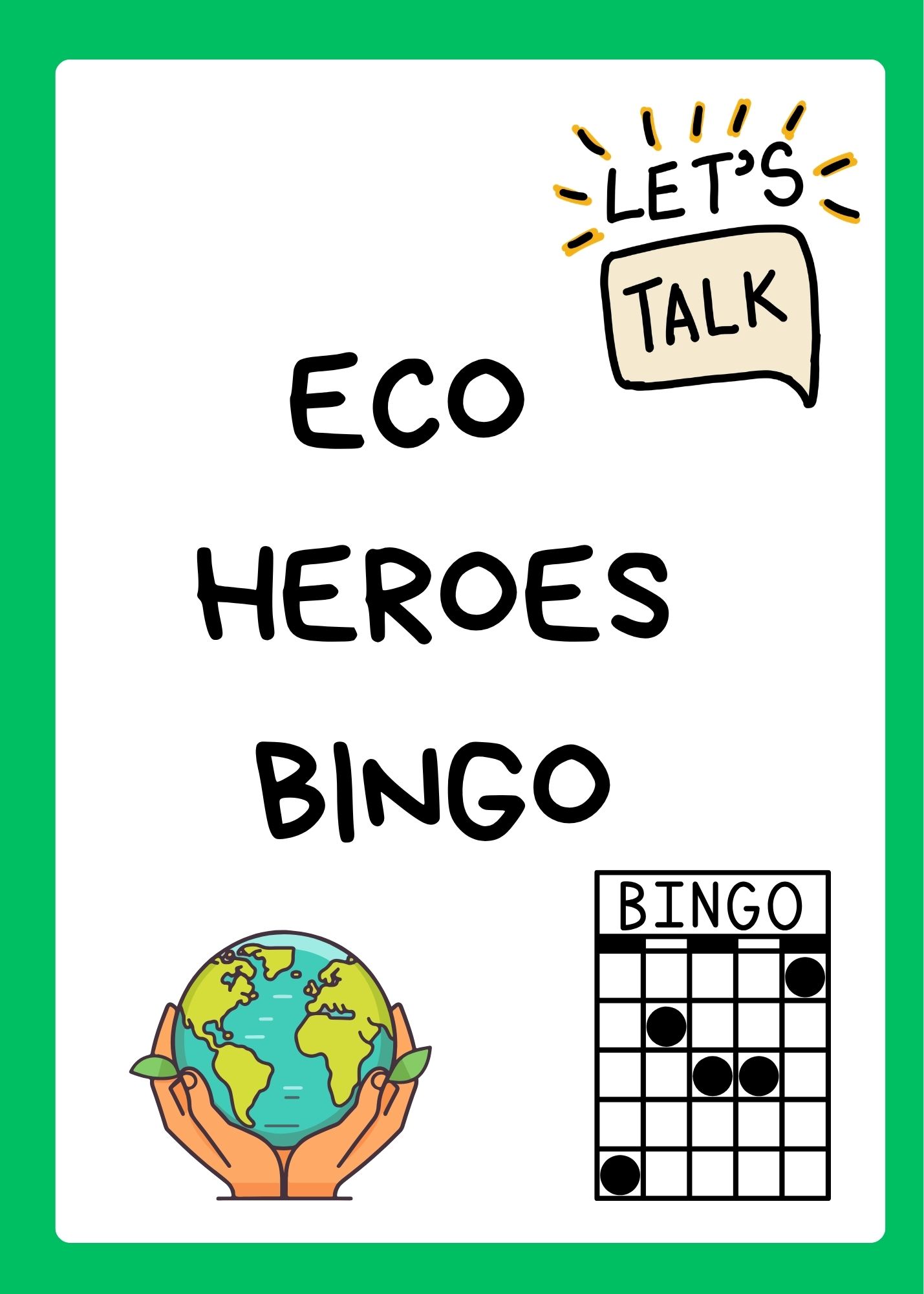 Eco Heroes Bingo Primary Speaking Game