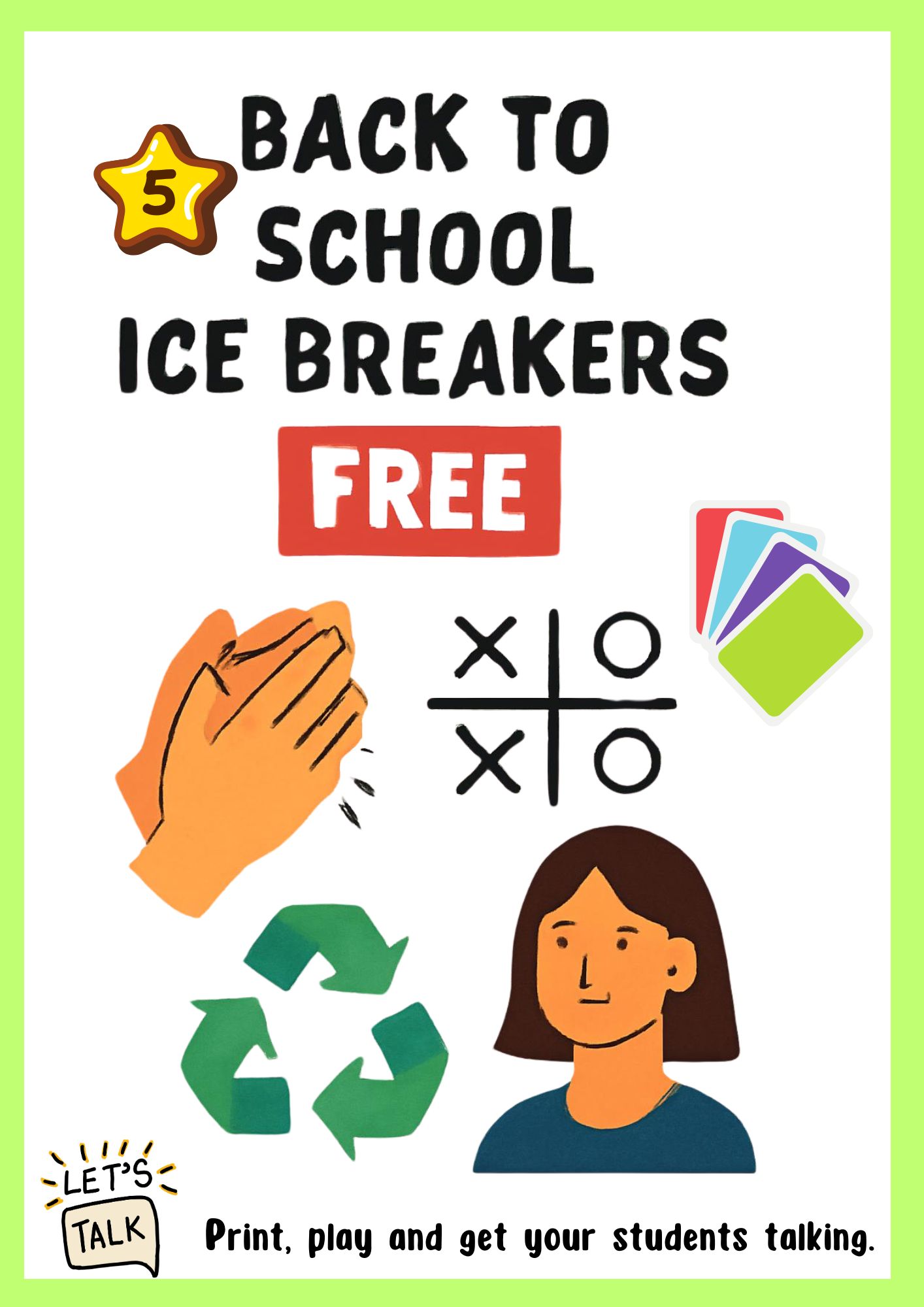 Free Ice Breakers Back To School with Purpose Primary
