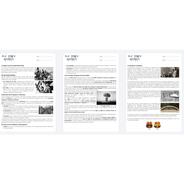 Projecte Els temps recents