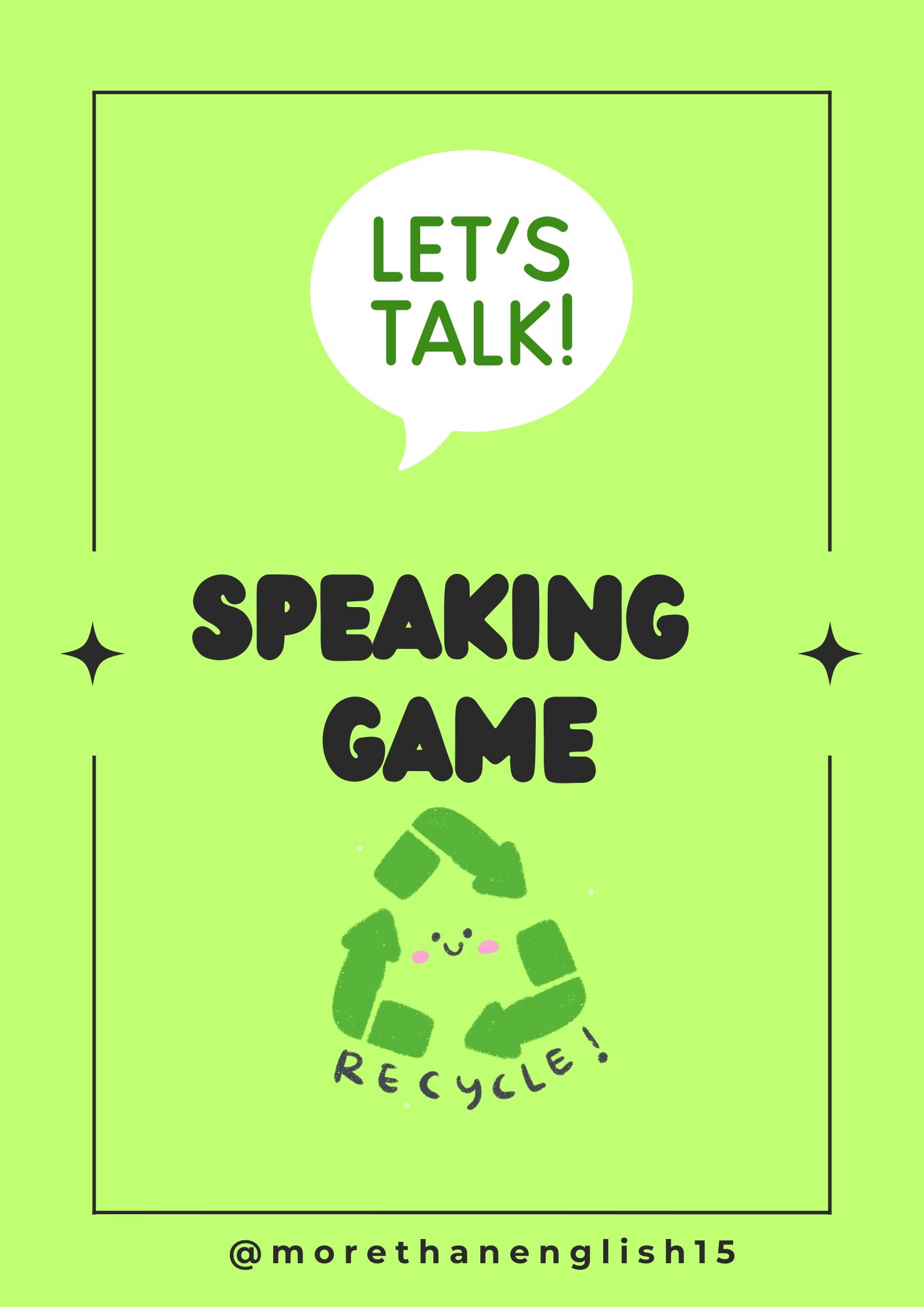 Free Sustainability Speaking Board Game Primary