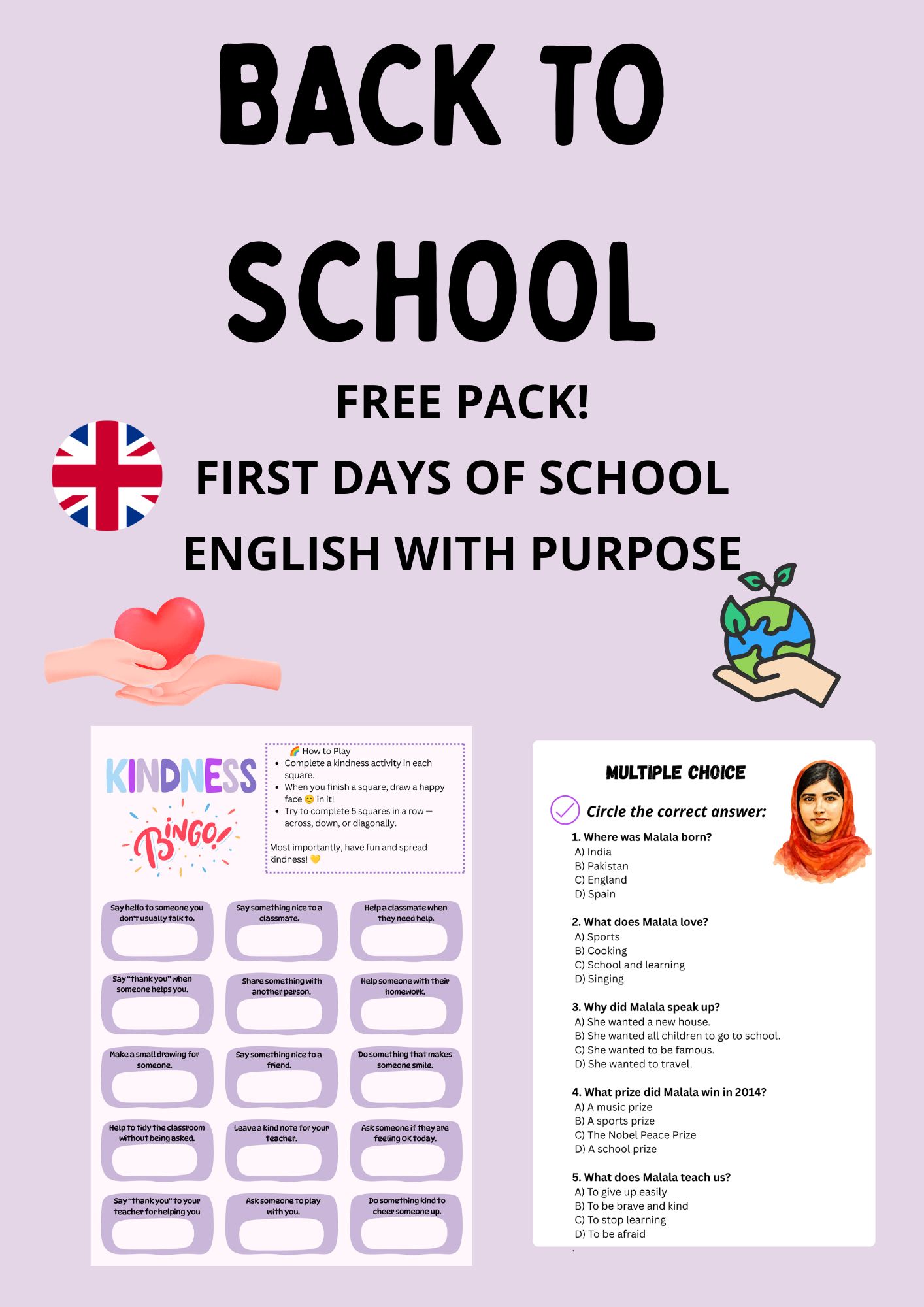 Free Back To School Pack for Primary