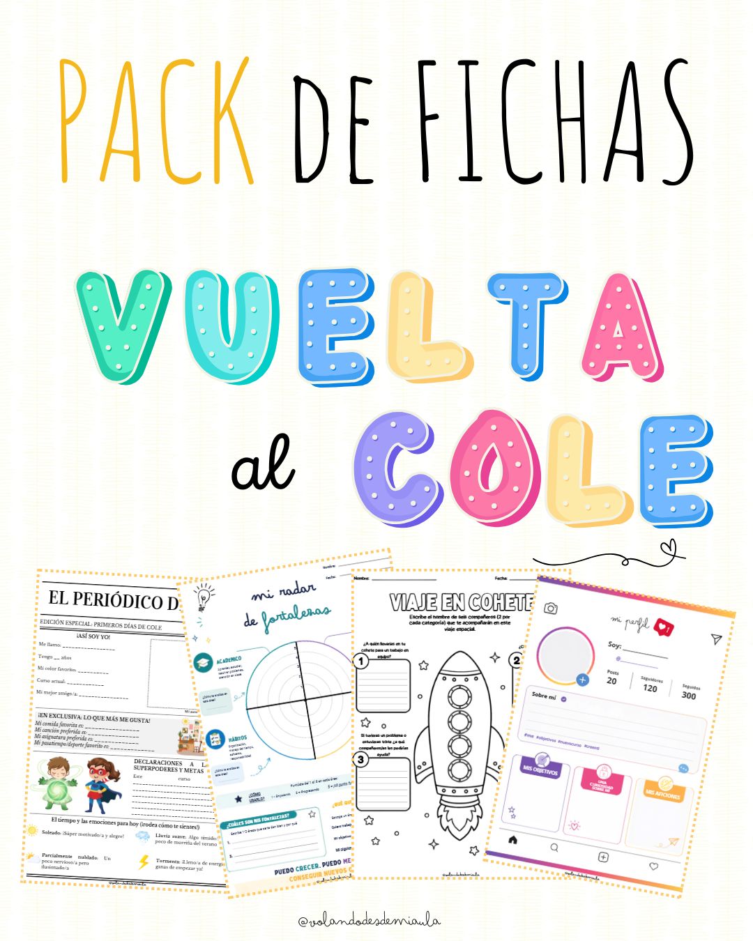 🏫 PACK de fichas VUELTA AL COLE
