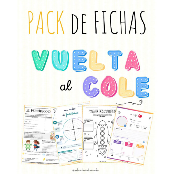 🏫 PACK de fichas VUELTA AL COLE