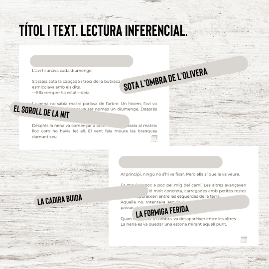 Comprensió lectora. Títol i text.