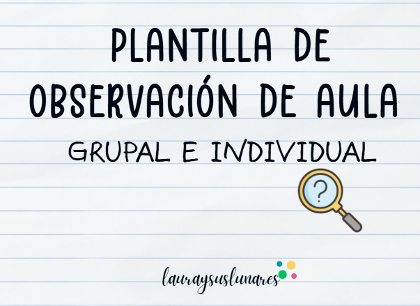 Plantillas de observación en el aula