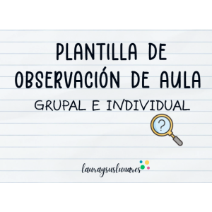 Plantillas de observación en el aula
