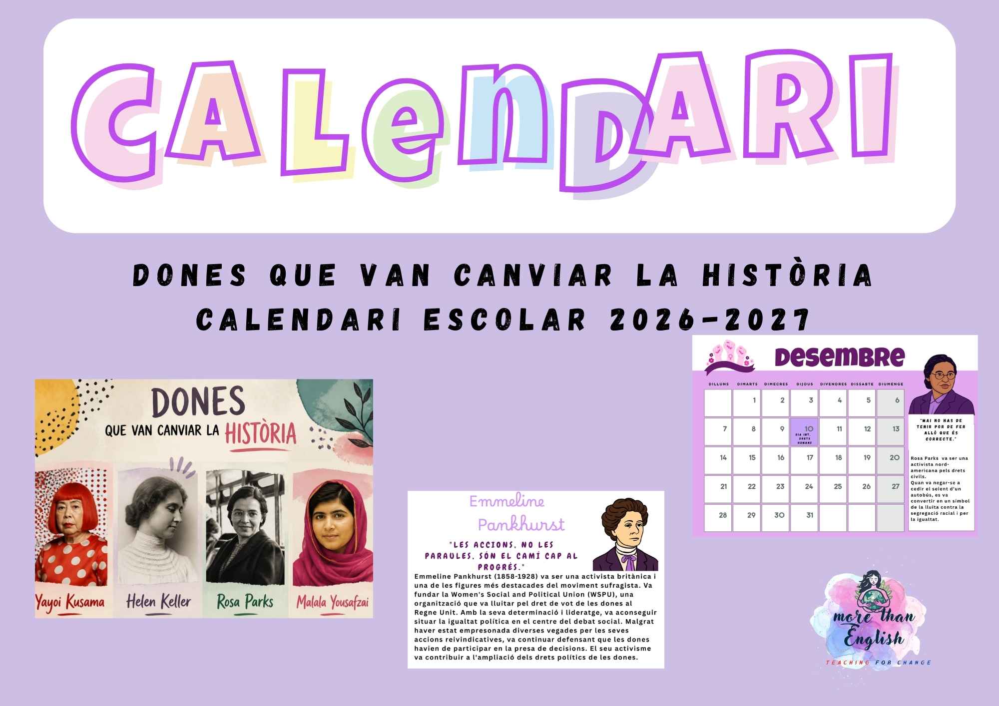 Calendari Escolar 26-27 DONES QUE VAN CANVIAR LA HISTÒRIA