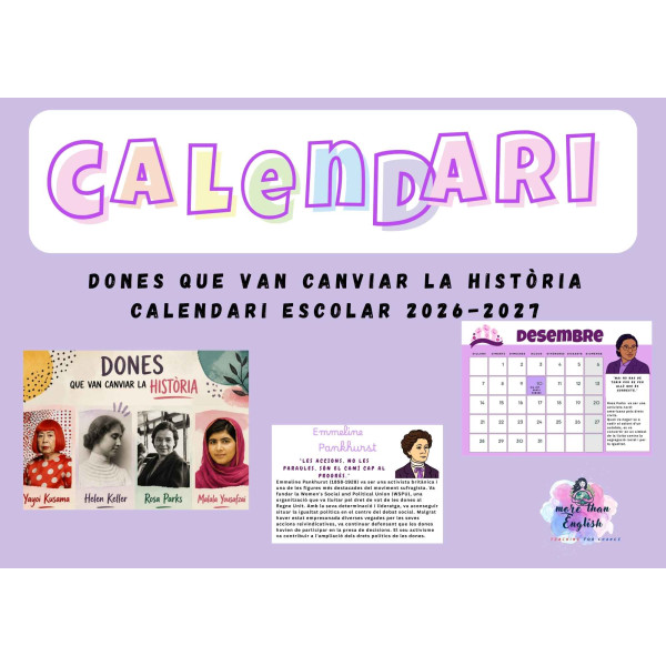 Calendari Escolar 26-27 DONES QUE VAN CANVIAR LA HISTÒRIA