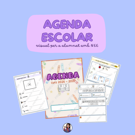 Agenda escolar visual per a alumnat amb NEE