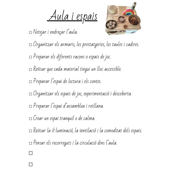 Imprescindibles abans de rebre els infants