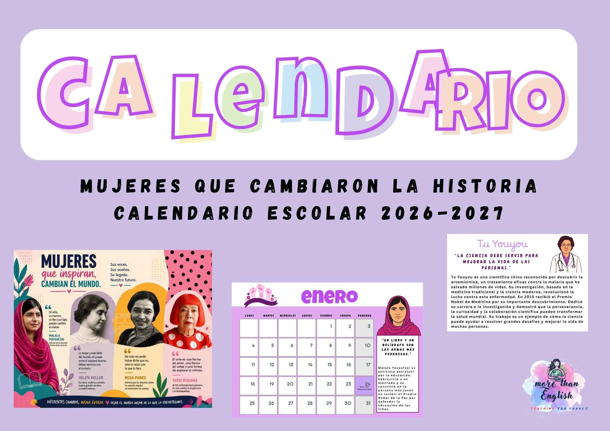 Calendario Escolar 26-27 MUJERES QUE CAMBIARON LA HISTORIA