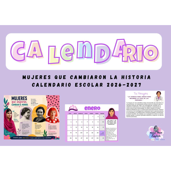 Calendario Escolar 26-27 MUJERES QUE CAMBIARON LA HISTORIA