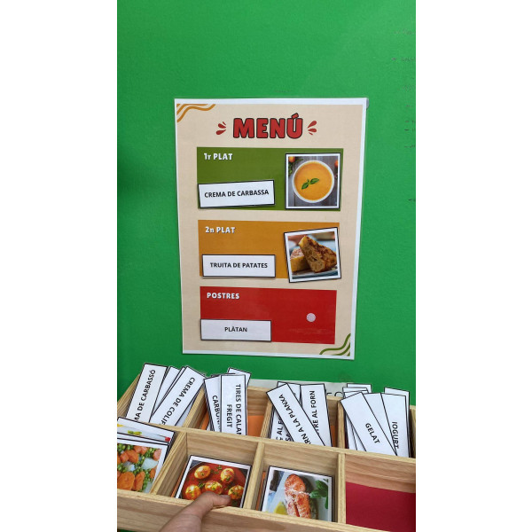 Menú menjador visual