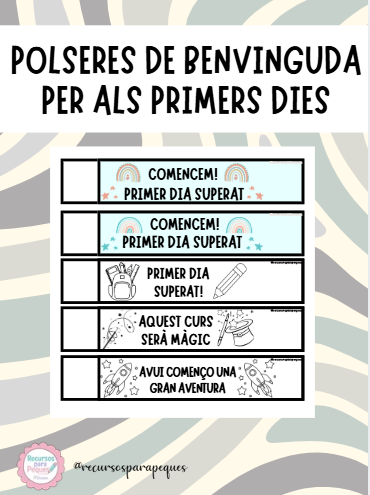 POLSERES DE BENVINGUDA PER ALS PRIMERS DIES