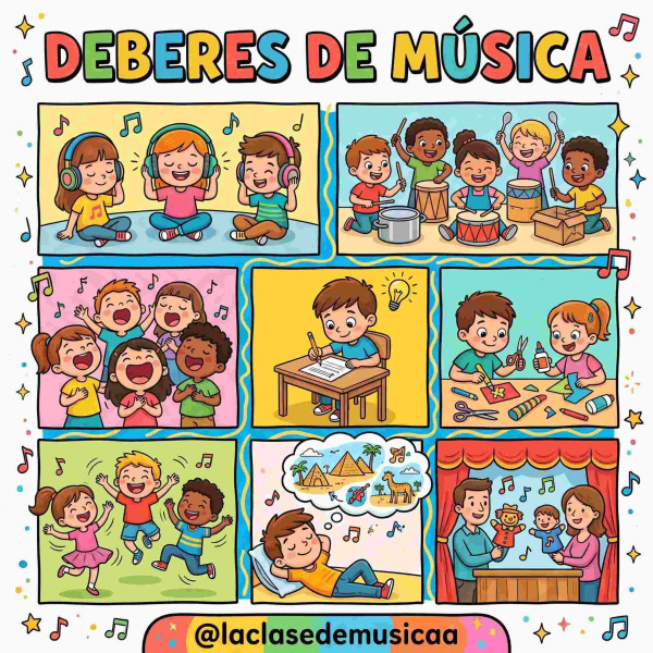Cartel Decorativo "Deberes de Música"